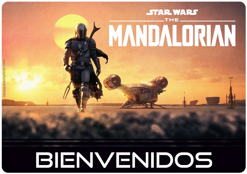Poster o Cartel de bienvenida The Mandalorian