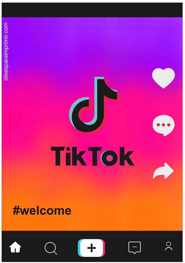 Tik Tok Welcome Sign Poster
