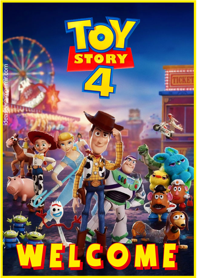 Toy Story 4 Welcome Sign Poster