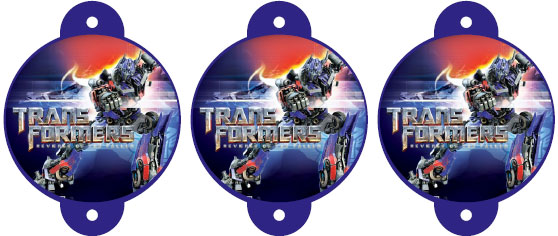 Sorbetes y pajitas personalizadas de Transformers