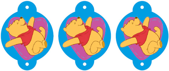 Sorbetes y pajitas personalizadas de Winnie Pooh